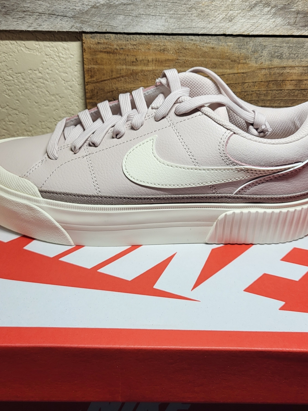 *NEW* Nike Court Legacy Lift Women's Shoes Silt Red/Pale Ivory-Malt Size 8.5